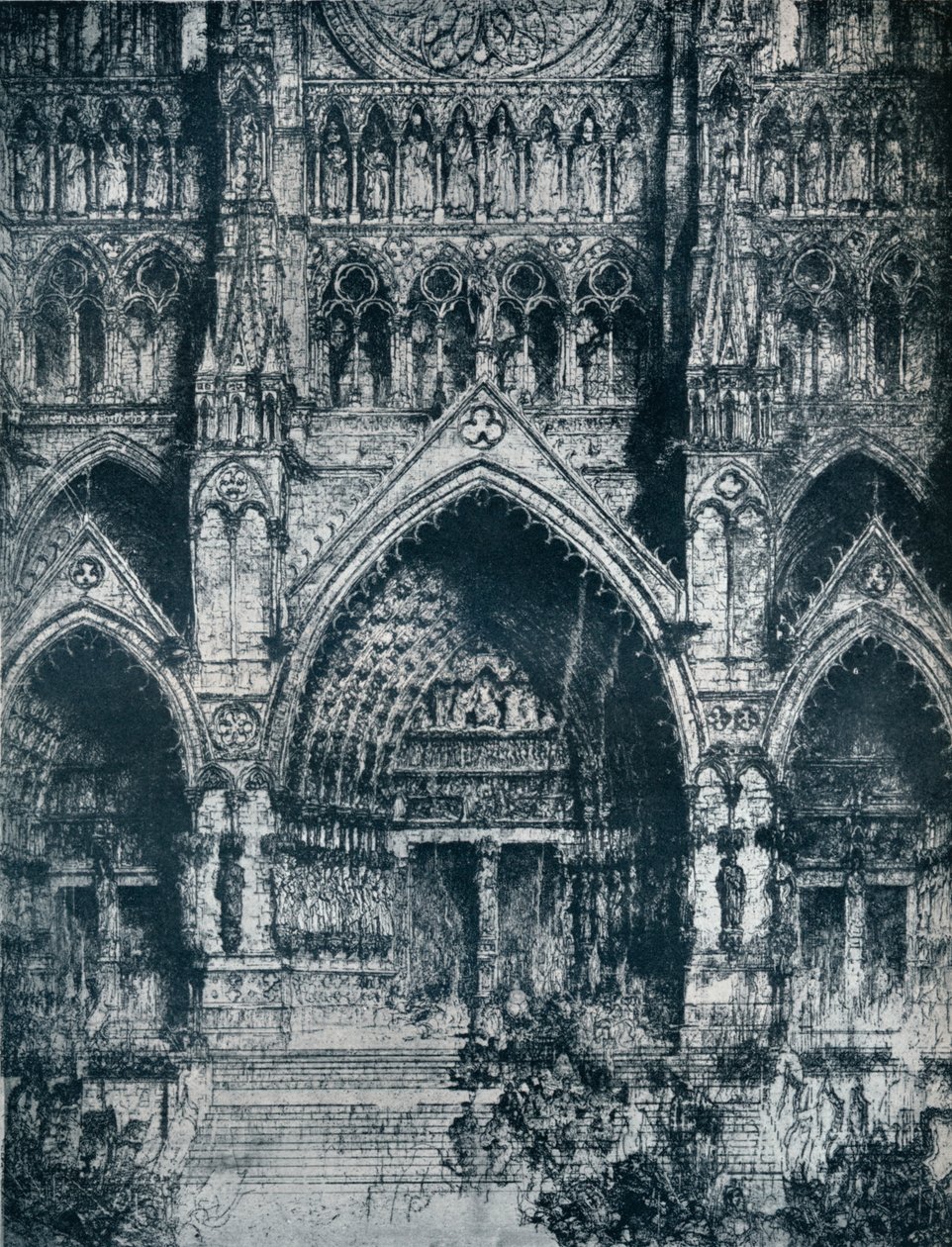 Katedralen i Amiens, 1900-talet av Jules de Bruycker