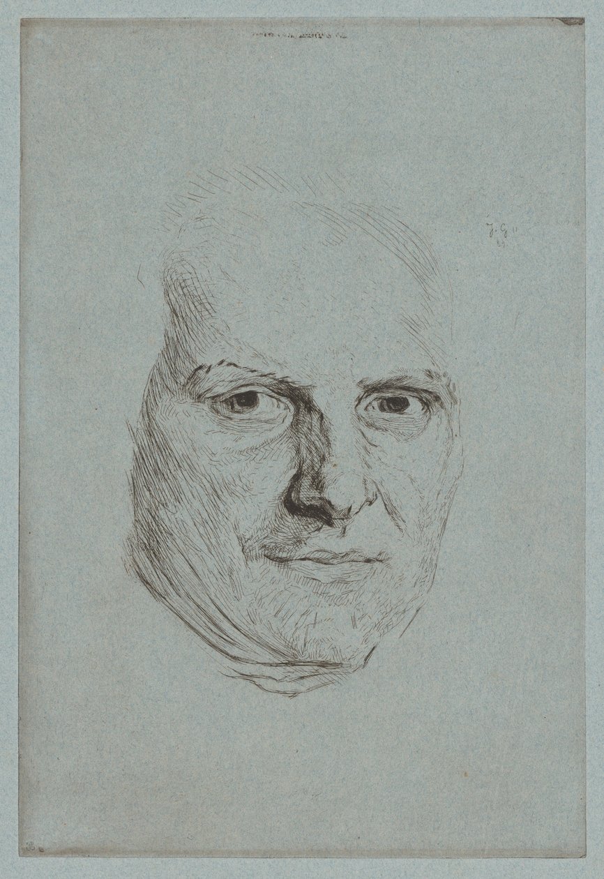 Mask av Abbé Raynal av Jules de Goncourt, after Maurice Quentin