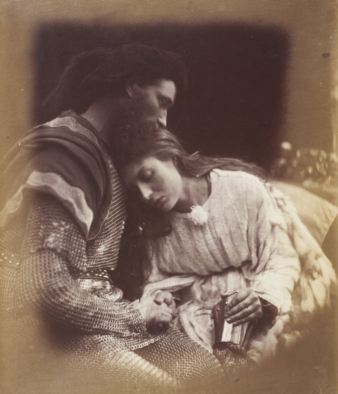 Sir Lancelot och drottning Guinevere skiljs åt av Julia Margaret Cameron