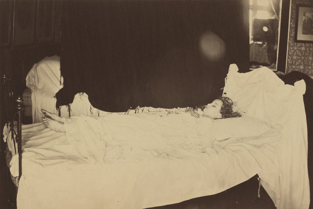 Dödsbäddsstudie av Adeline Grace Clogstoun,1872 (foto) av Julia Margaret Cameron