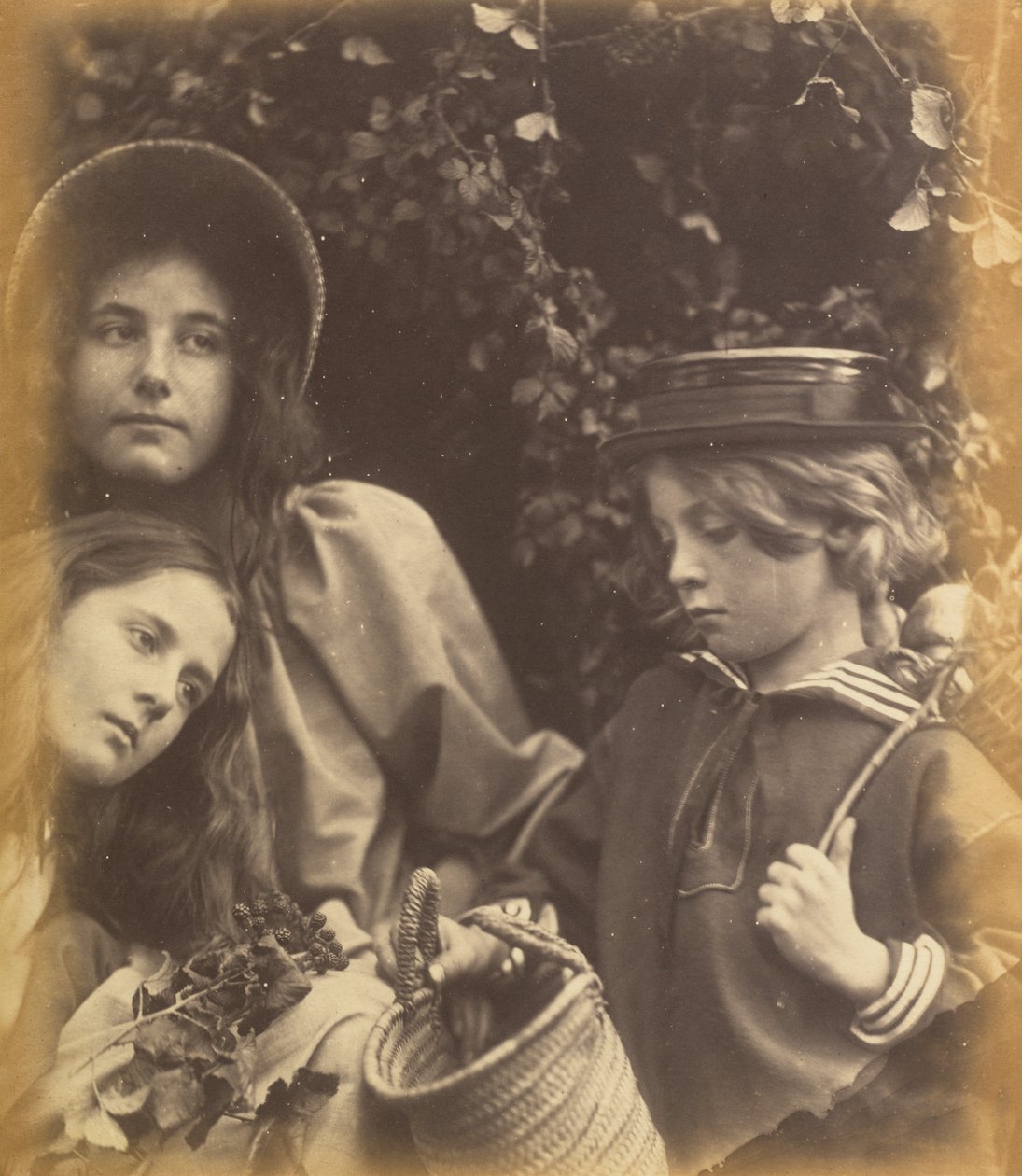 Elizabeth Keown, Kate Keown och Freddy Gould av Julia Margaret Cameron