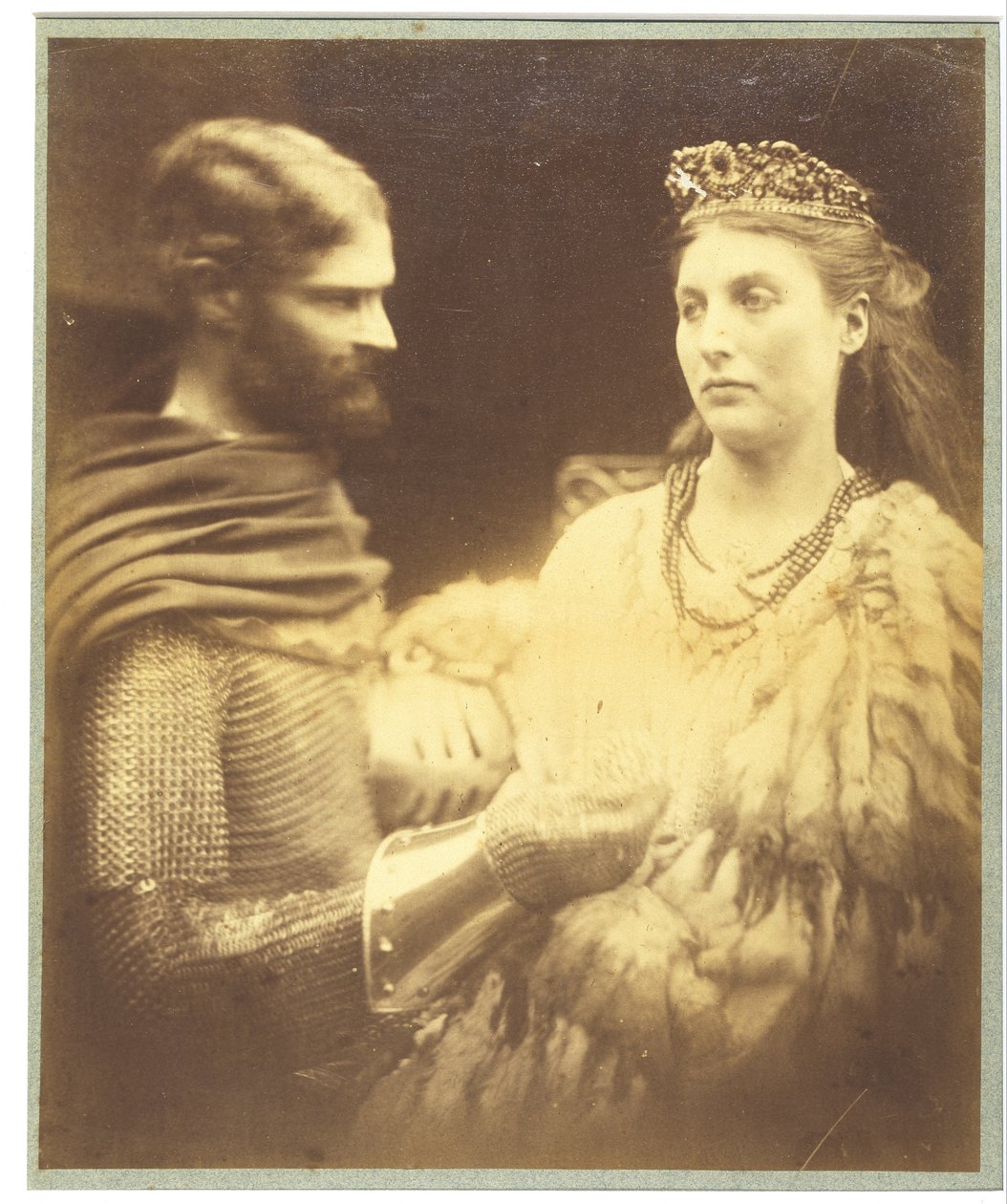 Lancelot och Guinevere, ca 1873 (silvergelatintryck) av Julia Margaret Cameron
