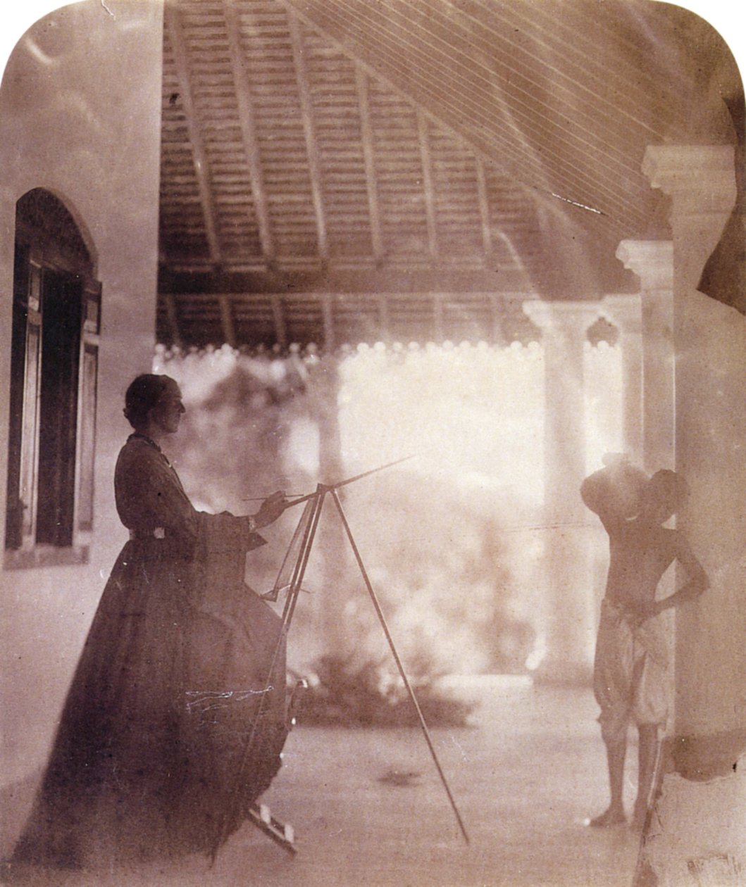 Marianne North i Mrs Camerons hus på Ceylon, av Julia Margaret Cameron av Julia Margaret Cameron