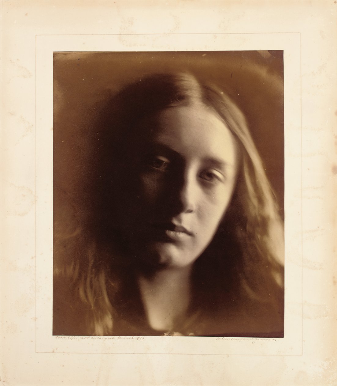 May Prinsep som St. John, 1866 (albumintryck) av Julia Margaret Cameron