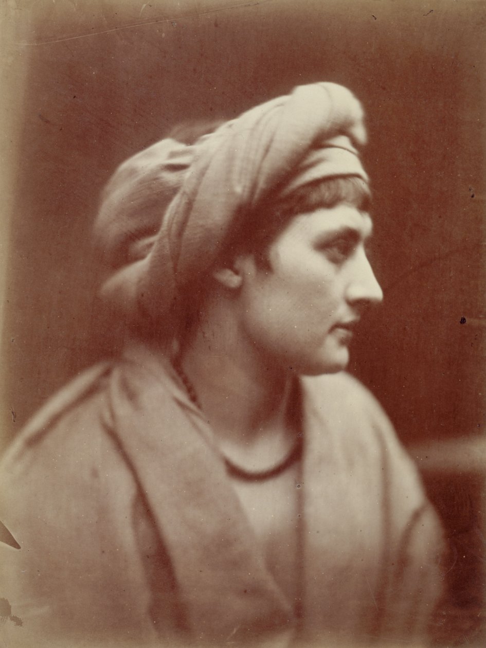 Porträtt av en kvinna med turban av Julia Margaret Cameron