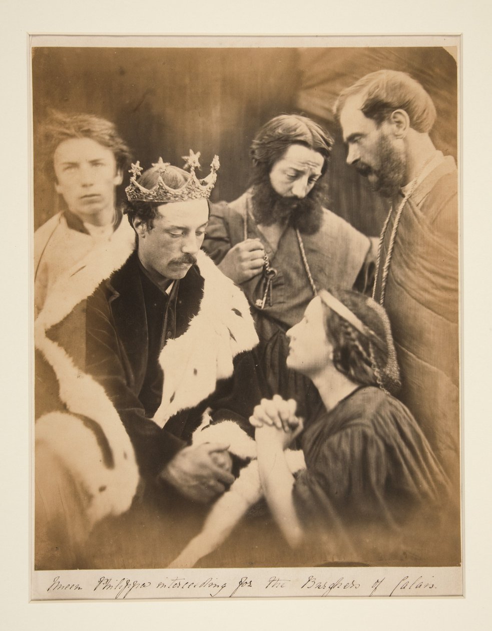 Drottning Philippa vädjar för borgarna i Calais av Julia Margaret Cameron