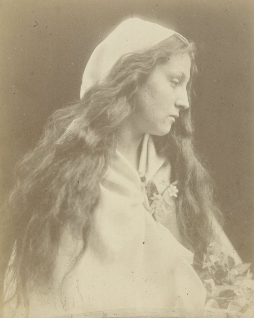 "Damen vid sjön" Mary Ann Hillier av Julia Margaret Cameron