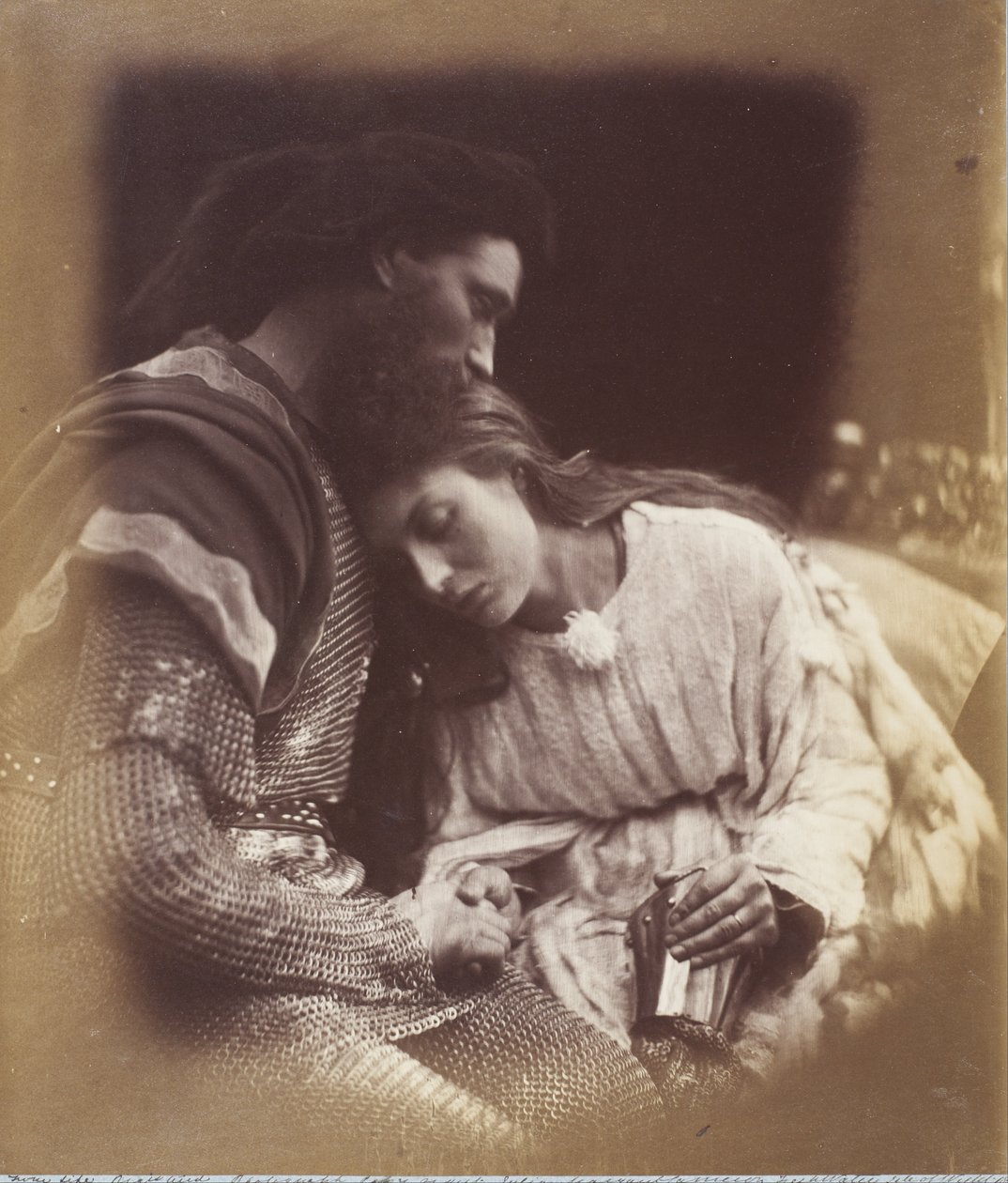 Sir Lancelot och drottning Guinevere skiljs åt av Julia Margaret Cameron