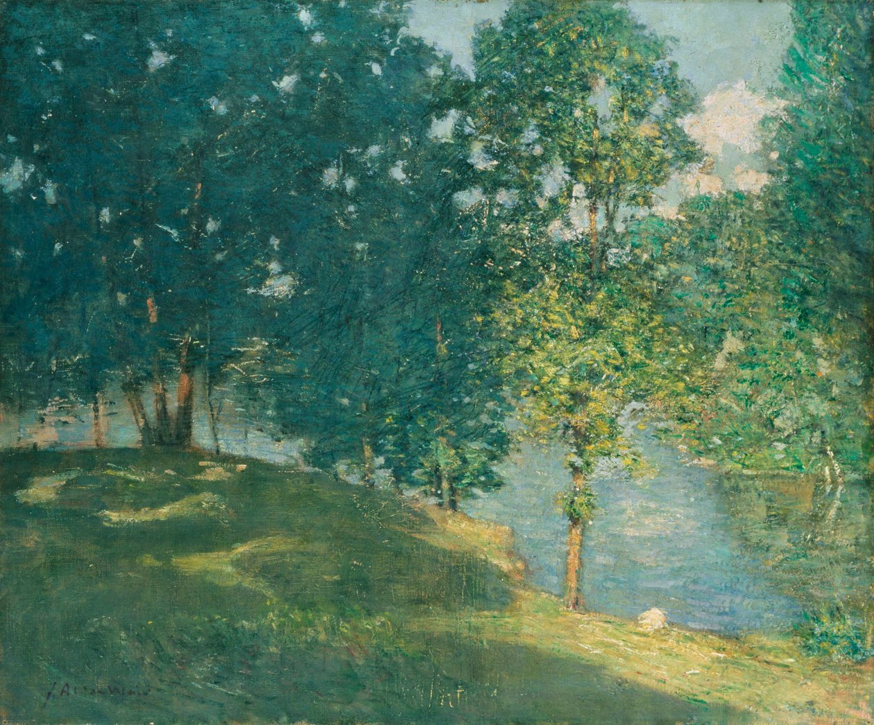 Afternoon by the Pond av Julian Alden Weir