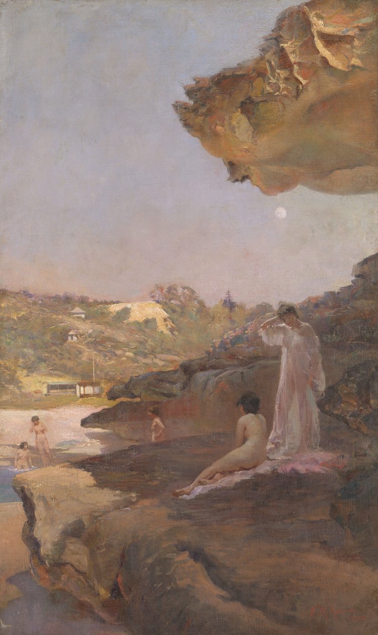 Tamarama Beach, för fyrtio år sedan, en sommarmorgon av Julian Rossi Ashton