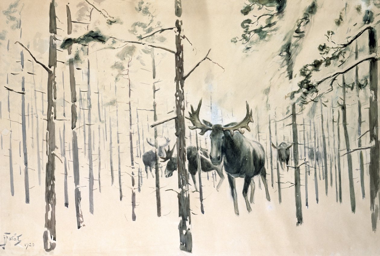 Älg, 1920 av Julian Falat