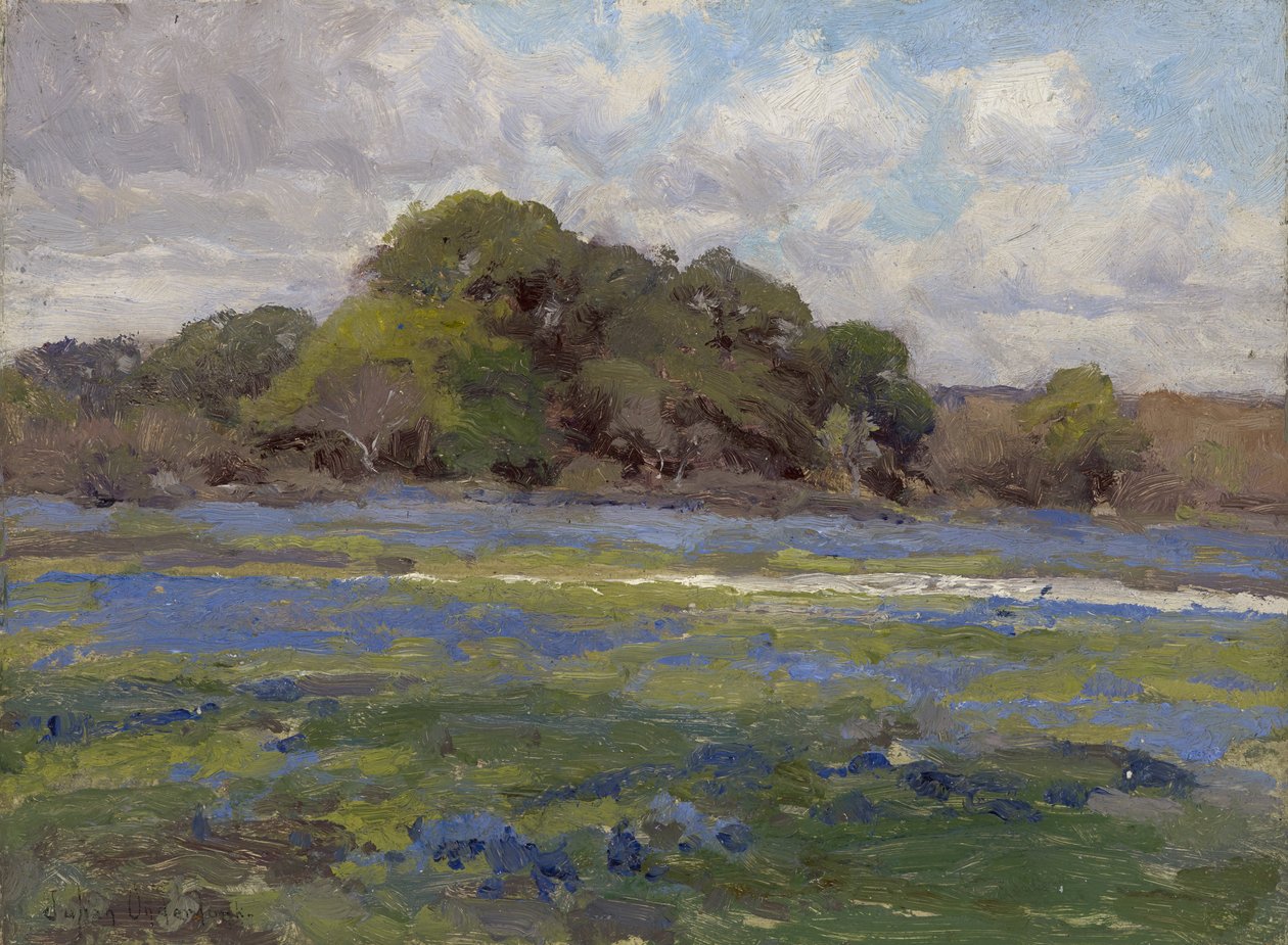 En väg genom Bluebonnets, c.1919 av Julian Onderdonk