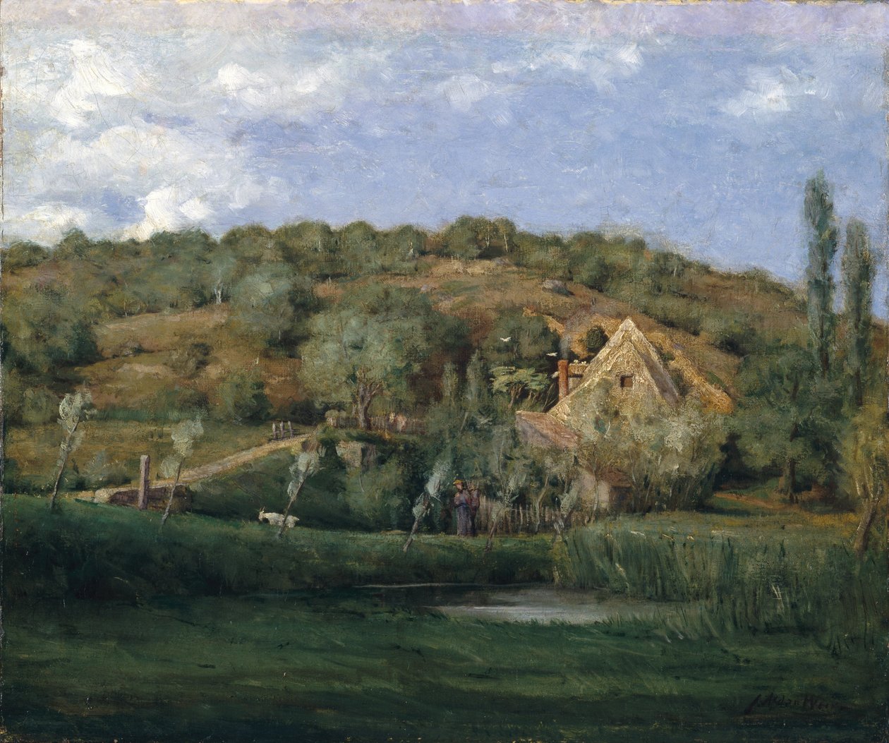 Ett franskt hemman, 1878 av Julian Alden Weir