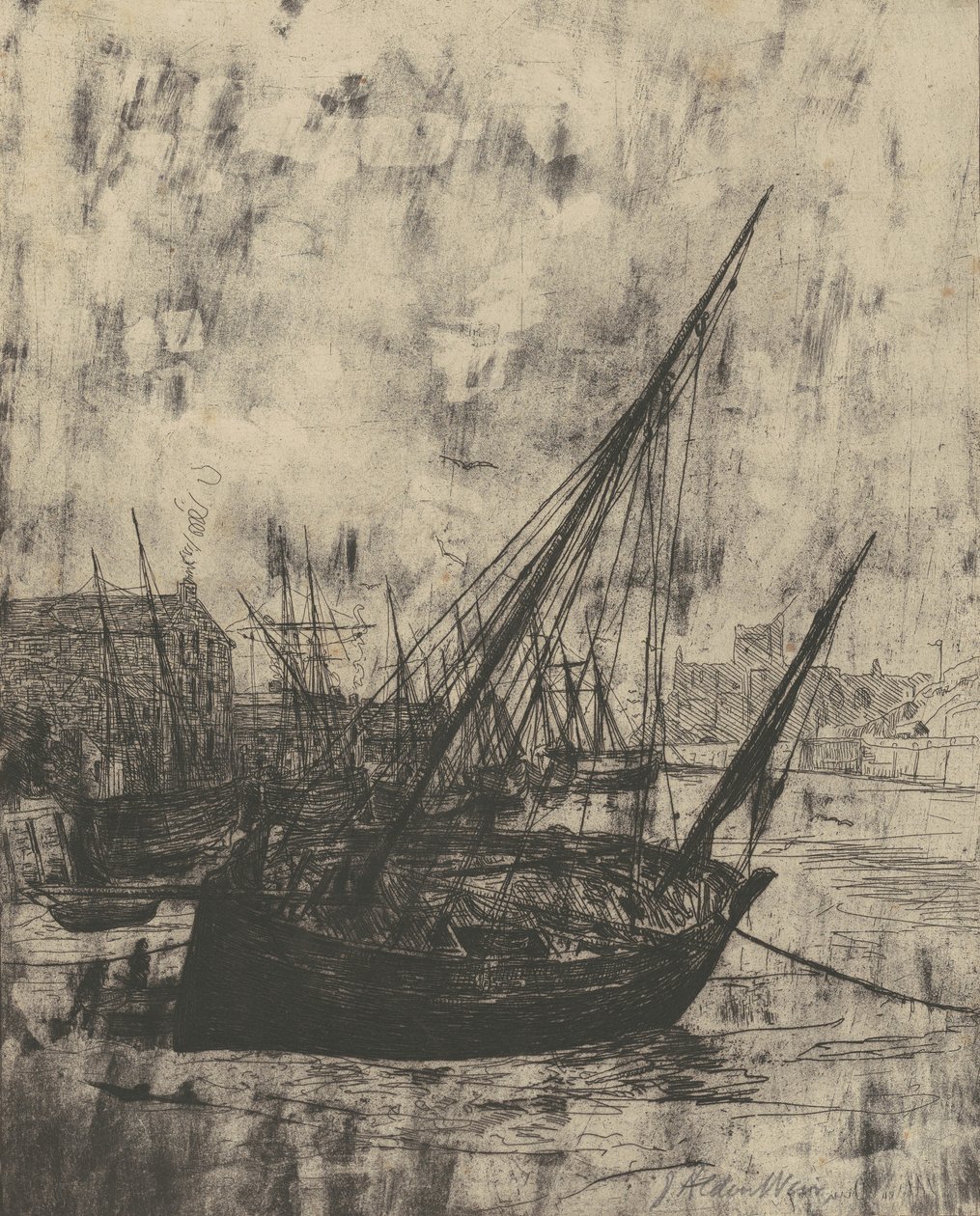 Båtar vid Peel—Isle of Man av Julian Alden Weir