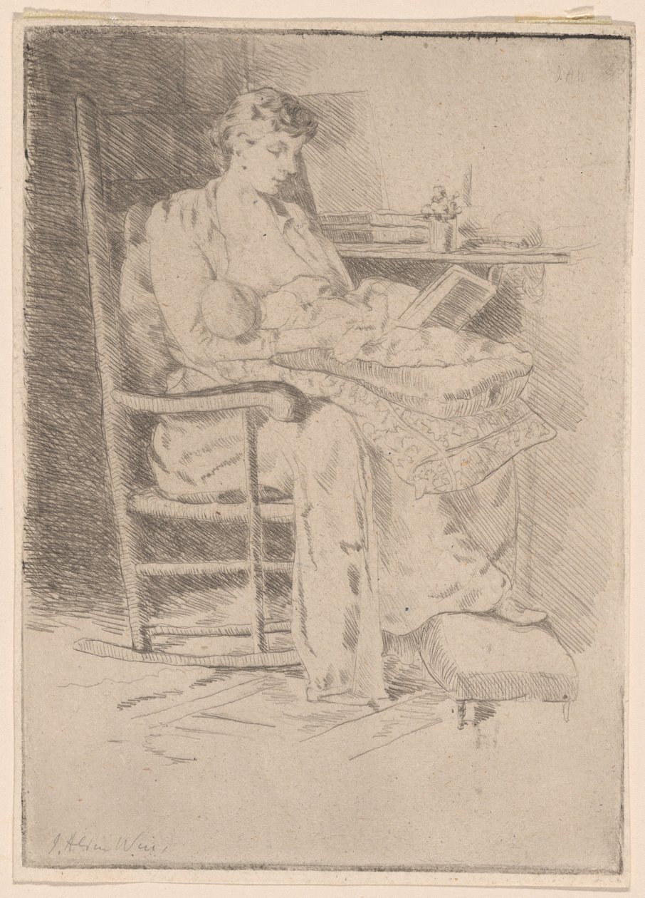 Mor och barn, nr 2 av Julian Alden Weir