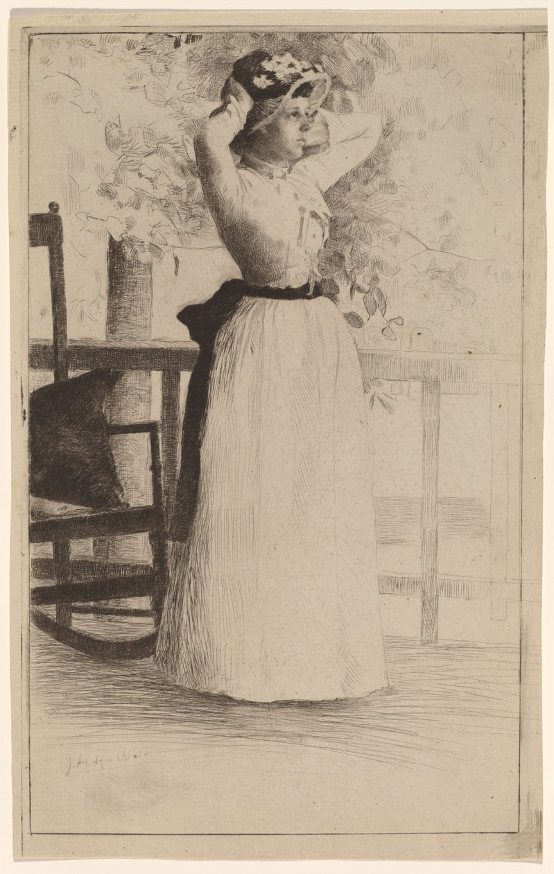 Porträtt av fröken Hoe av Julian Alden Weir