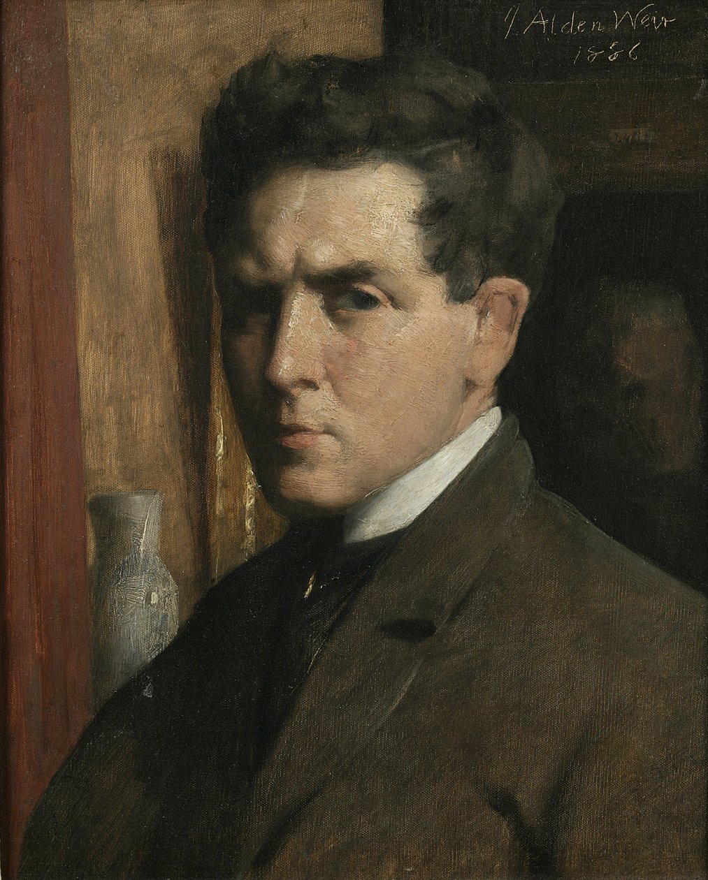 Självporträtt, 1886 av Julian Alden Weir
