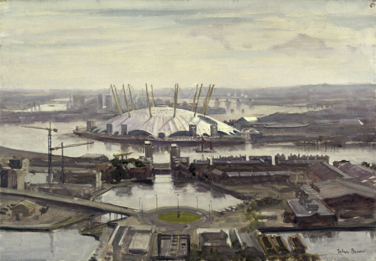 Millennium Dome från Canary Wharf av Julian Barrow