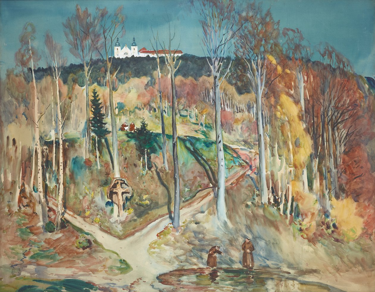 Trädgård (skogssluttning nära Maria Taferl i Wachau) av Julian Falat