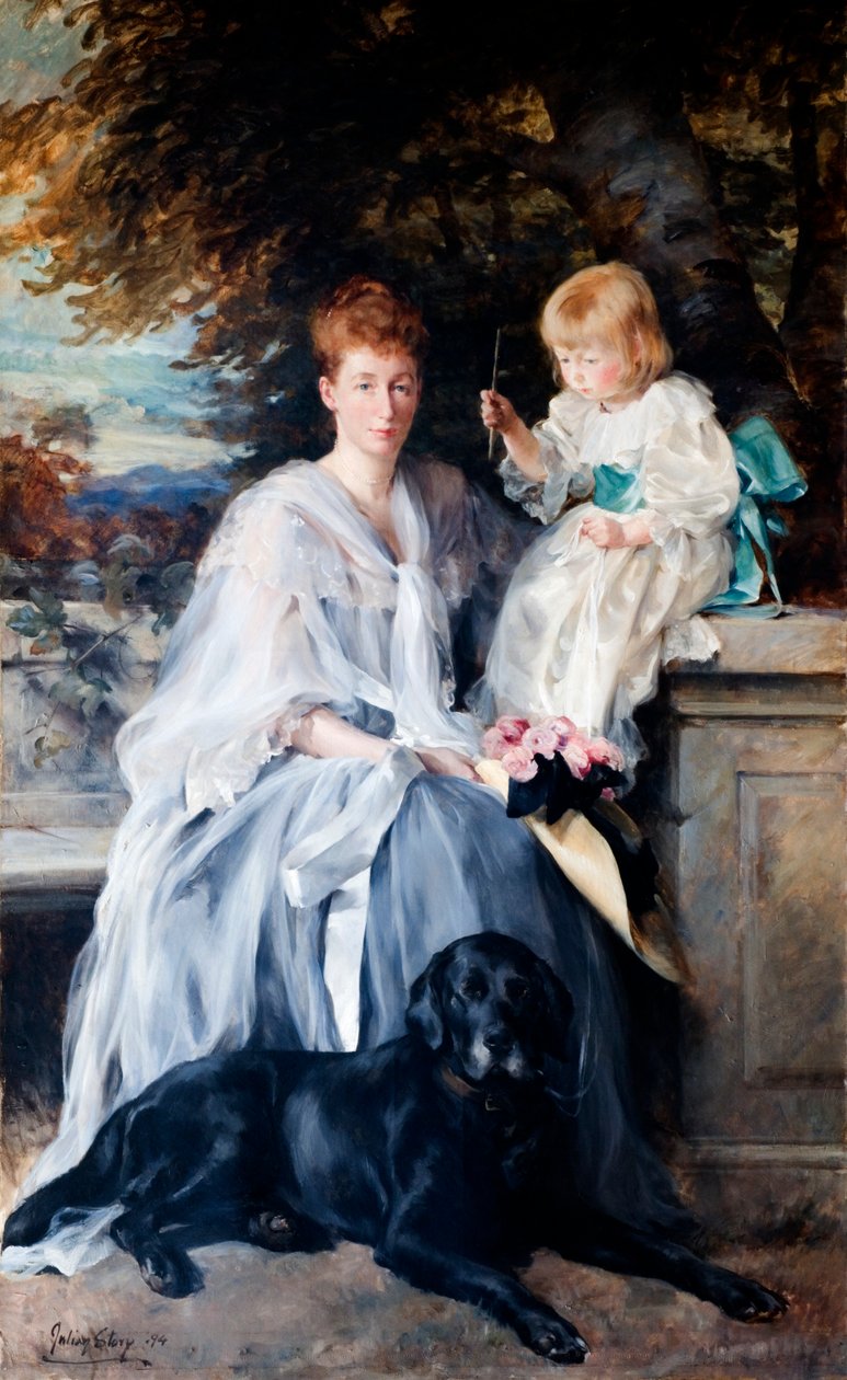 Alice Strong, Mrs Godfrey Clark, och hennes son av Julian Russell Story