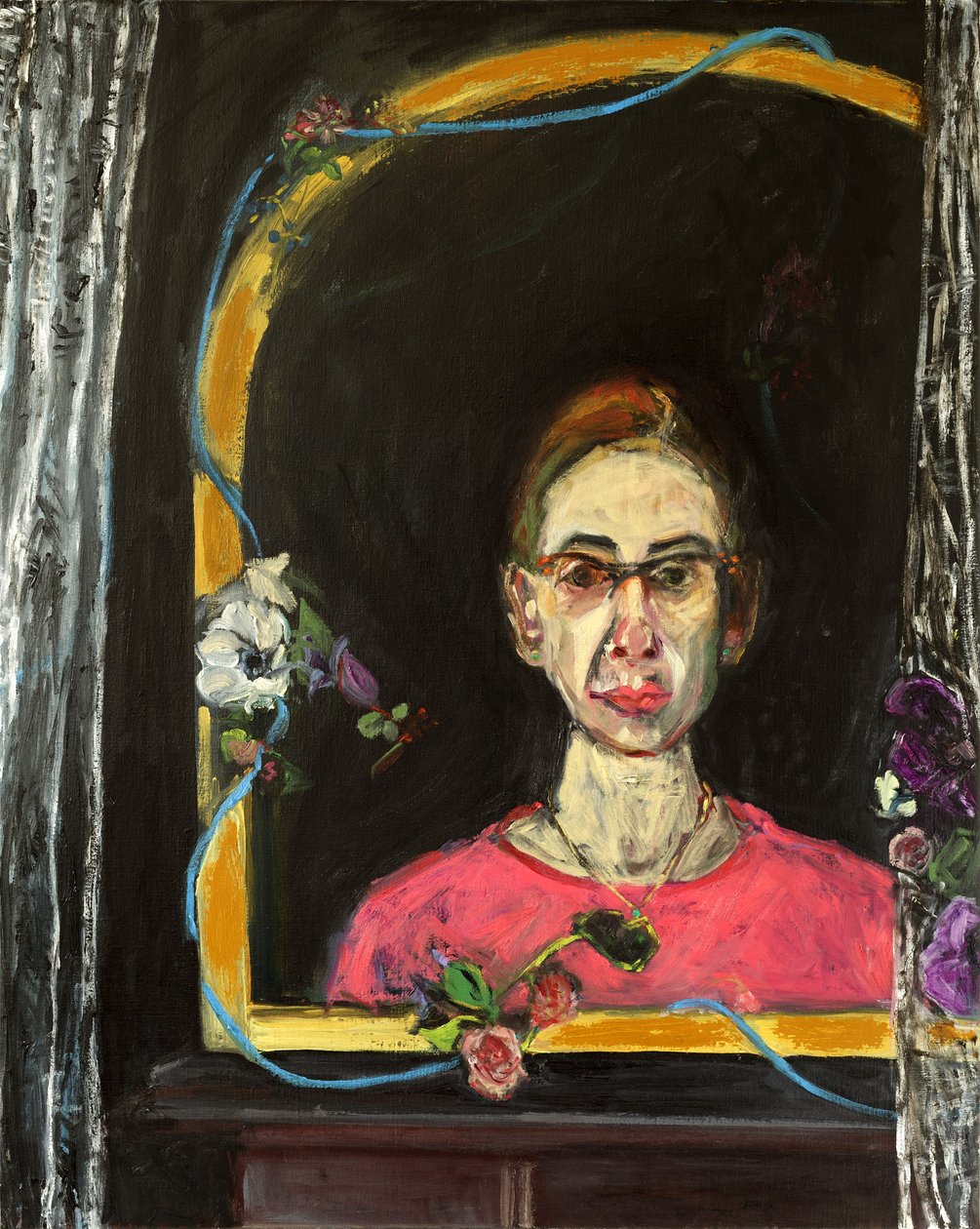 Självporträtt- Tidslinje, 2015, (akryl och olja på duk) av Julie Held