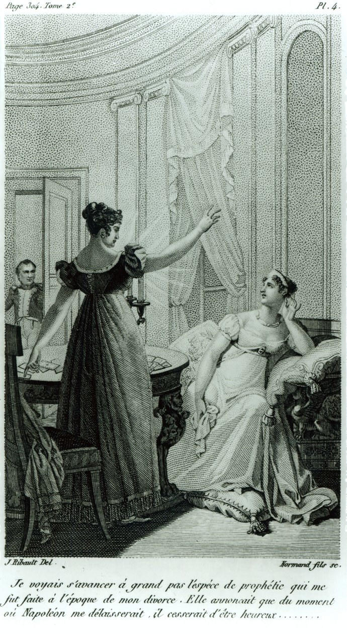 Kejsarinnan Josephine avslöjar profetian som Marie Anne Adelaide Lenormand gav henne vid tidpunkten för hennes skilsmässa från Napoleon I 1809, 1821 av Julie Ribault