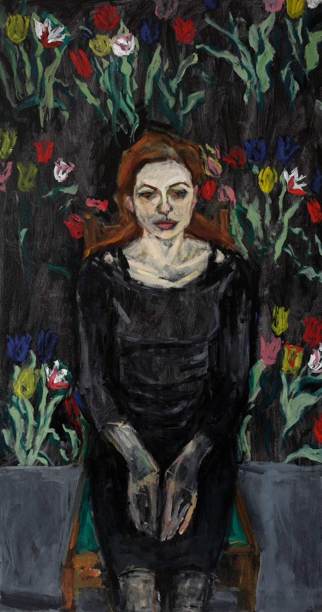 Spring Portrait, (akryl och olja på duk) av Julie Held