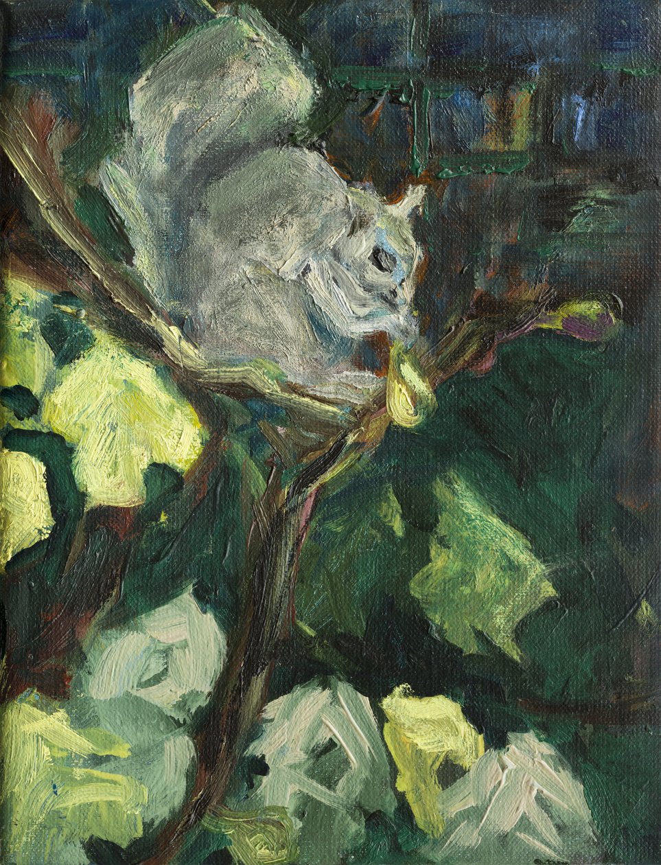 Fikontjuven, 2016,(olja på duk0 av Julie Held