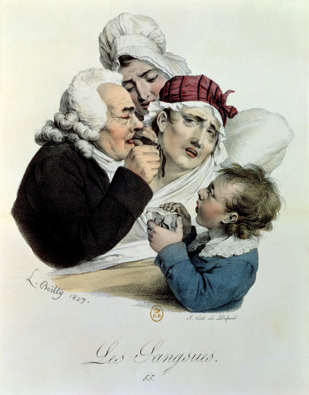 Iglar, graverade av Delpech, 1827 av Julien Leopold Boilly