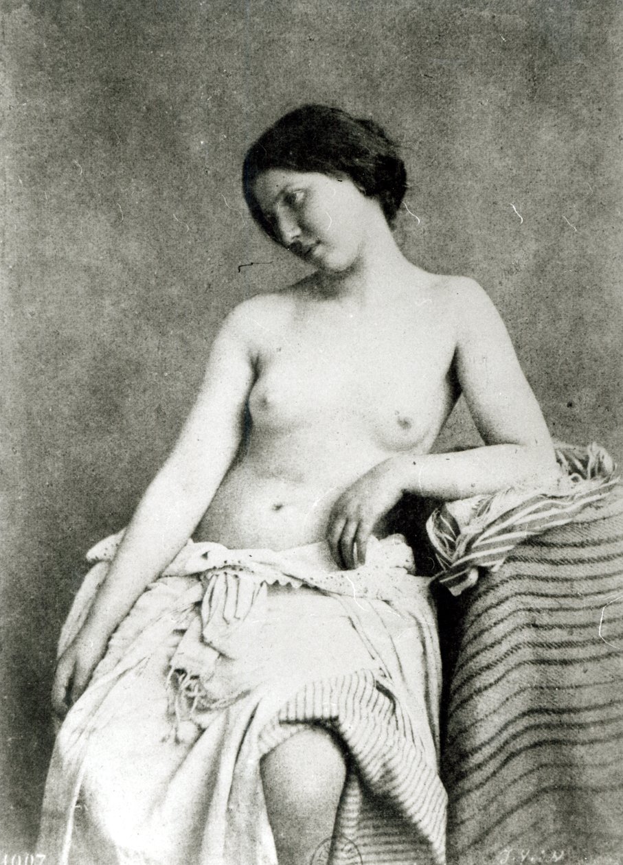 Naken kvinnlig modell, ca 1850 av Julien Vallou de Villeneuve