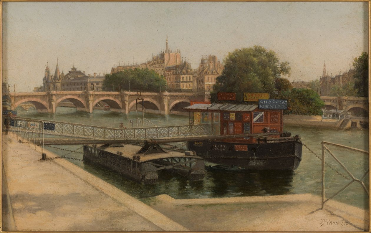Pont-Neuf sett från Quai du Louvre av Julien Hippolyte Féron