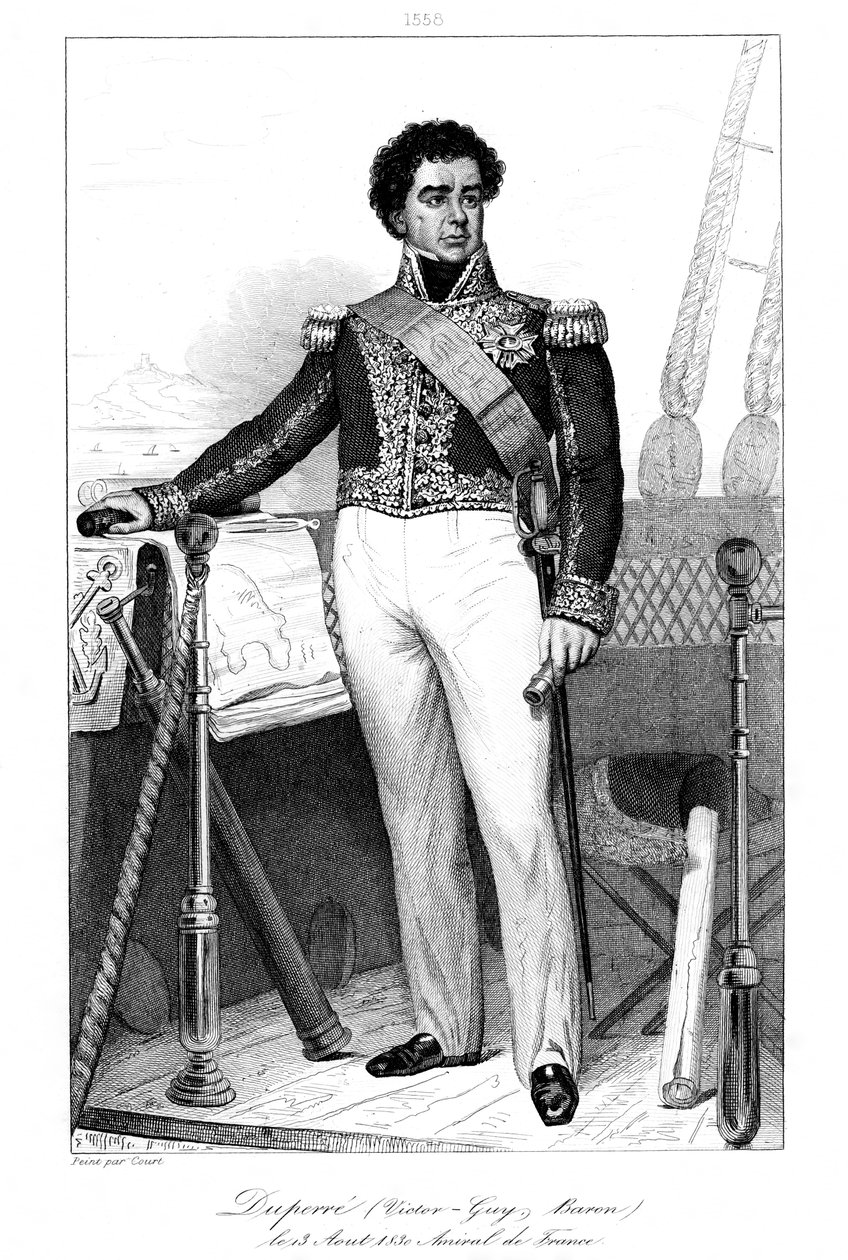 Guy-Victor Duperré 1775-1846, fransk amiral, 1839. av Julien Leopold Boilly