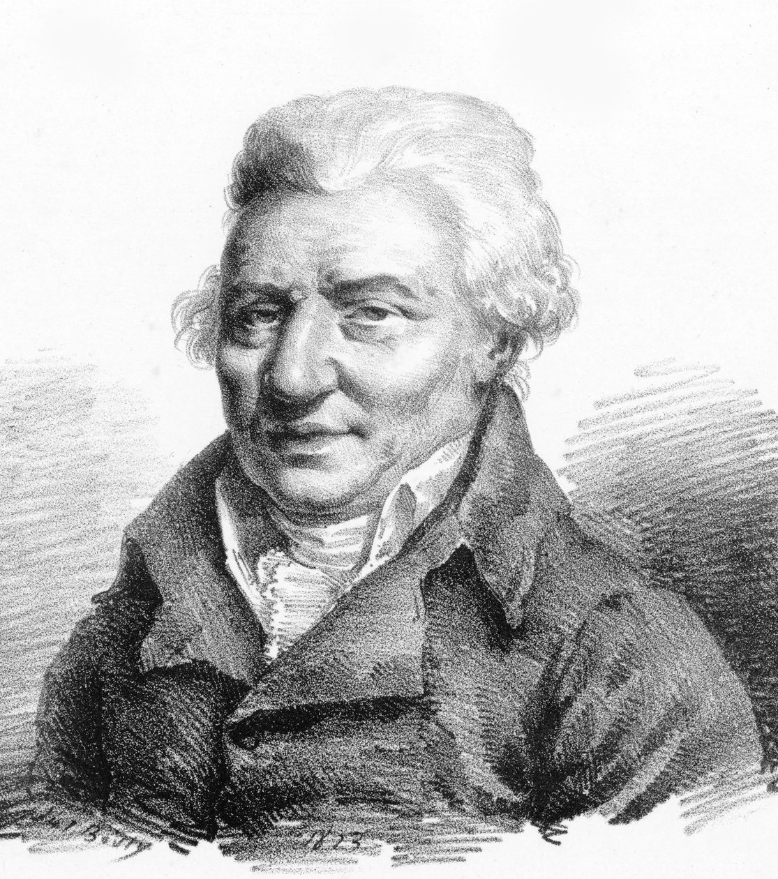 Porträtt av kompositören Pierre-Alexandre Monsigny 1729-1817, 1823. av Julien Leopold Boilly