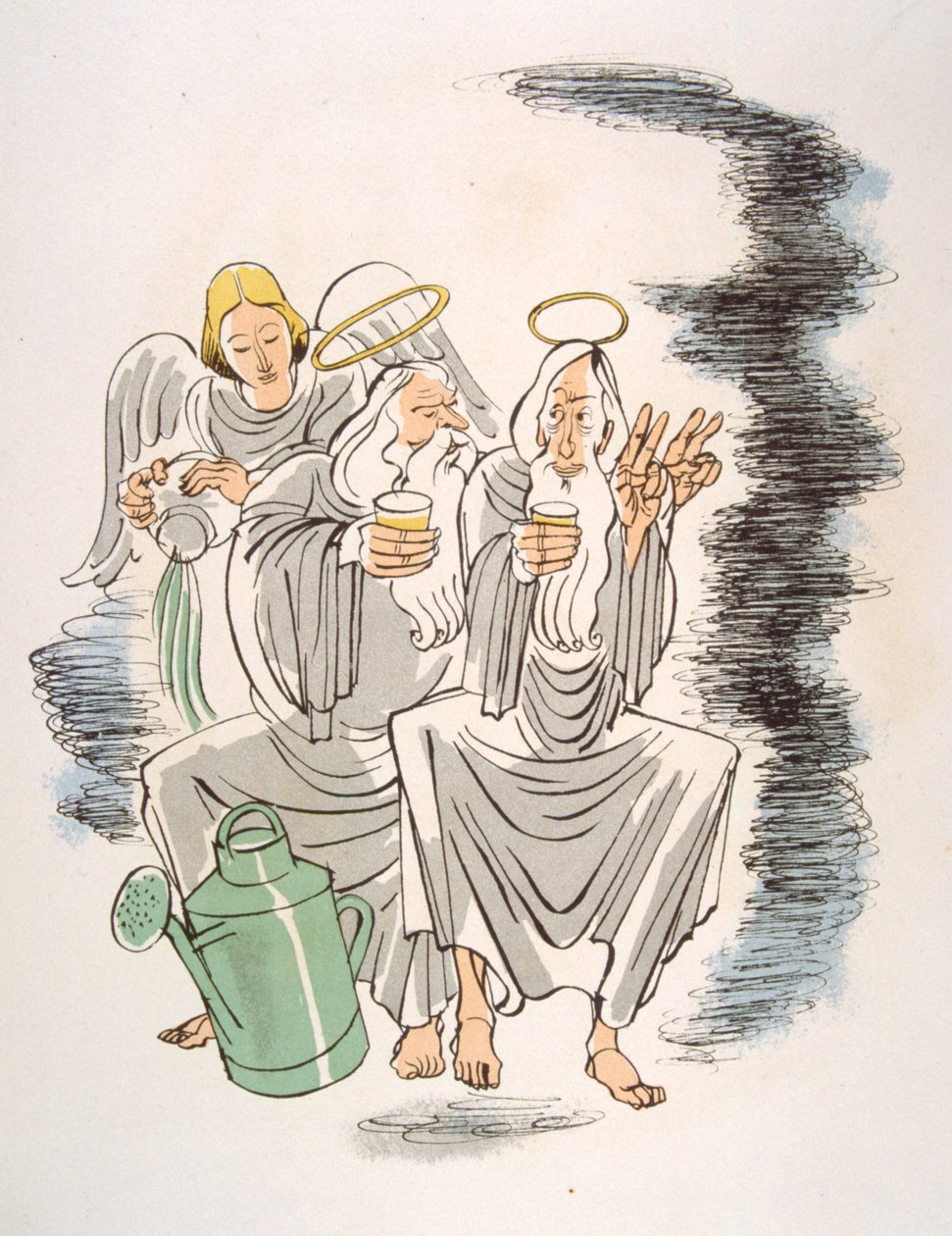 ユーモラスなワイン イラスト 1946.Illustration by Julien Pavil Swedish av Julien Pavil