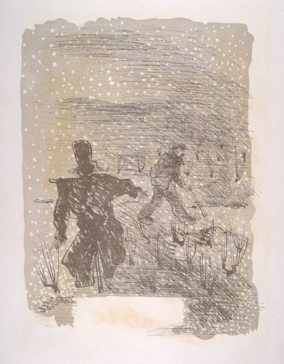 Humoristisk vinillustration 1946. Illustration av Julien Pavil av Julien Pavil