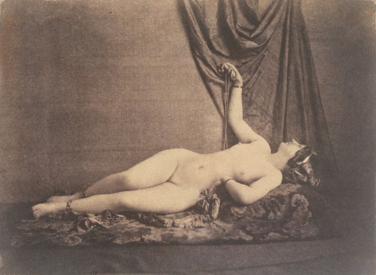 [Låtliggande kvinna naken], ca. 1853. av Julien Vallou de Villeneuve