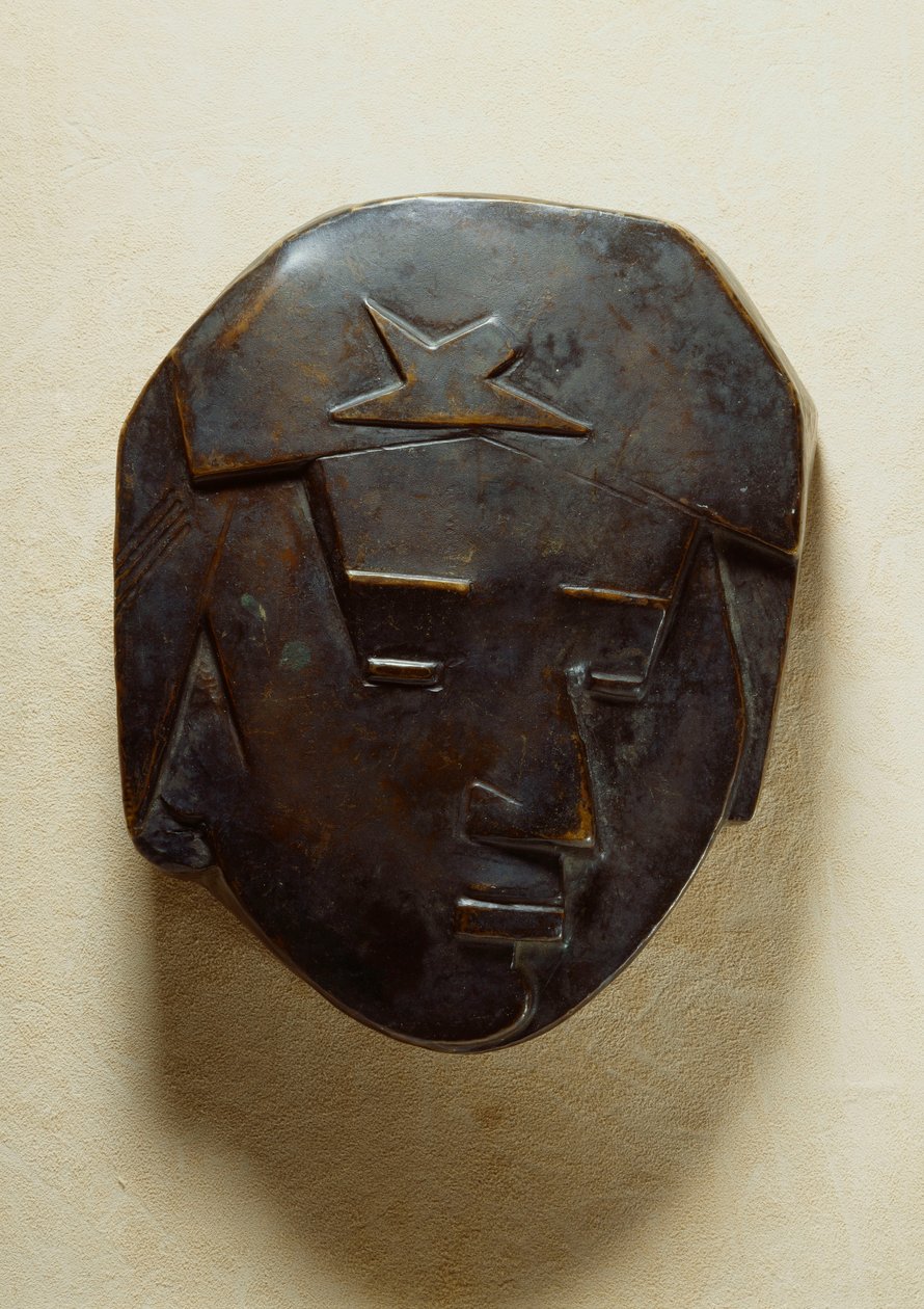 Tonåringens ansikte; En tonårsflickas ansikte, ca 1928-1929 av Julio Gonzalez