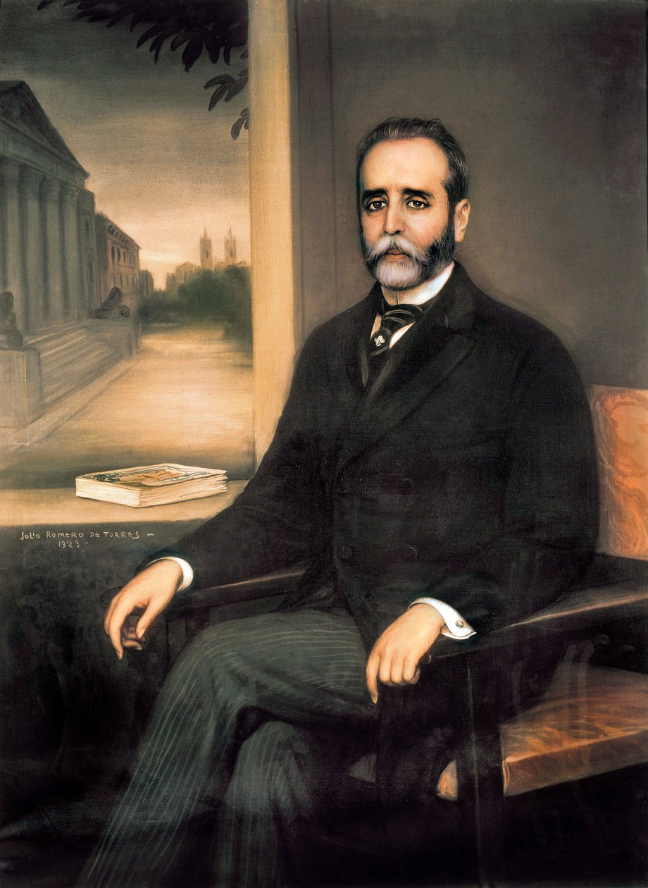 Porträtt av Jose Sanchez Guerra (1859-1935), spansk politiker, advokat och journalist av Julio Romero de Torres