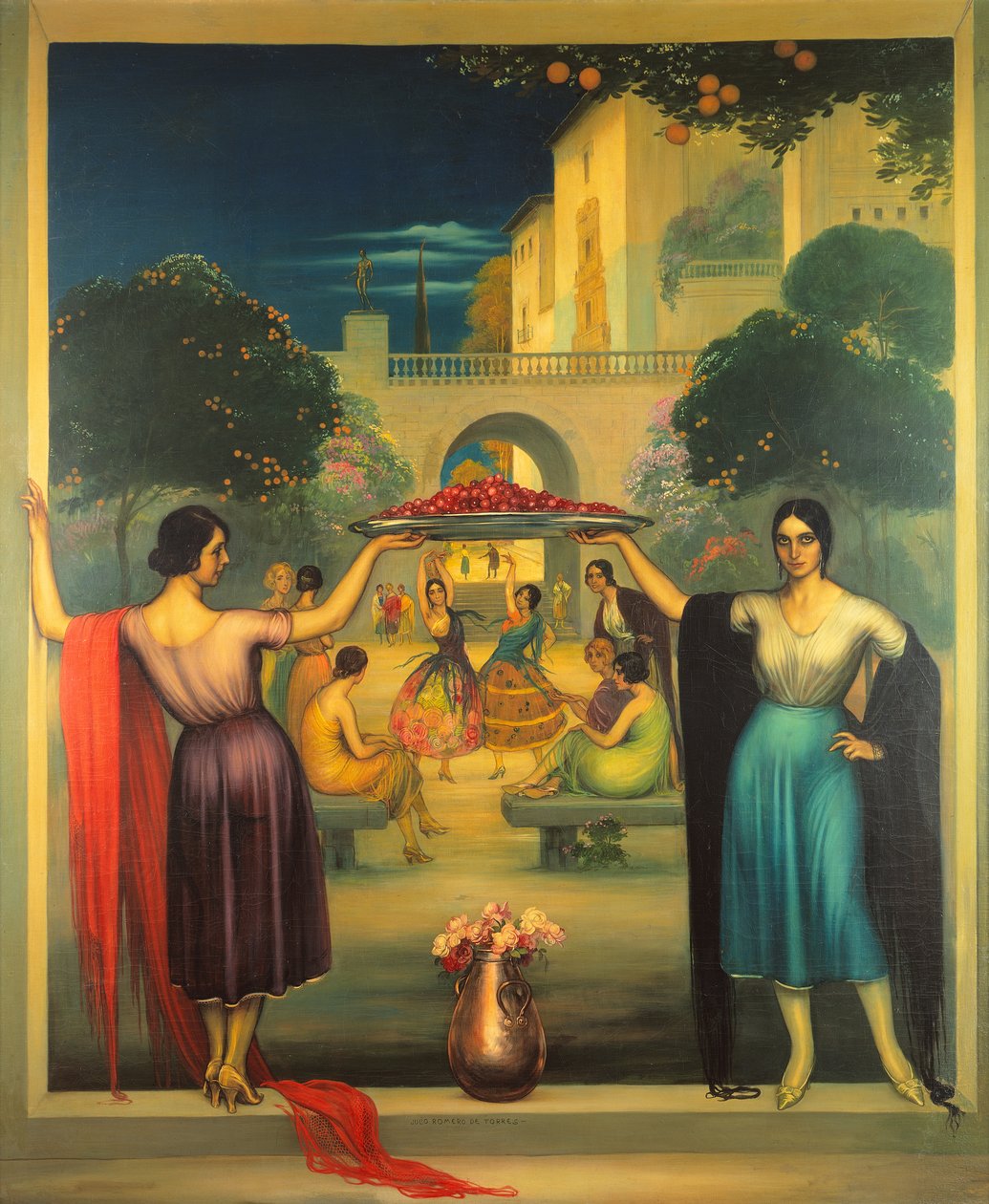 Spring Primavera, ca 1915 (olja på panel) av Julio Romero de Torres