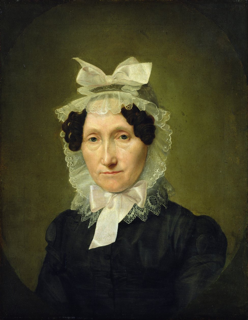 Porträtt av Catharina Maria Oldach (1782-1858) (se 149501 för par) av Julius Oldach