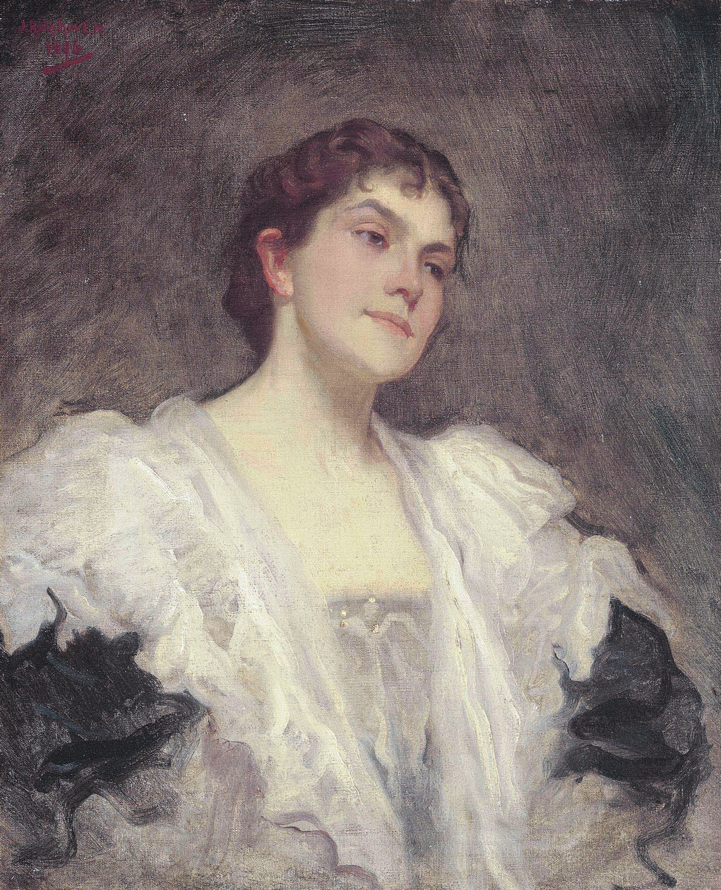 The singer Lady Lillian June Henschel nee Bailey av Julius C. Rolshoven