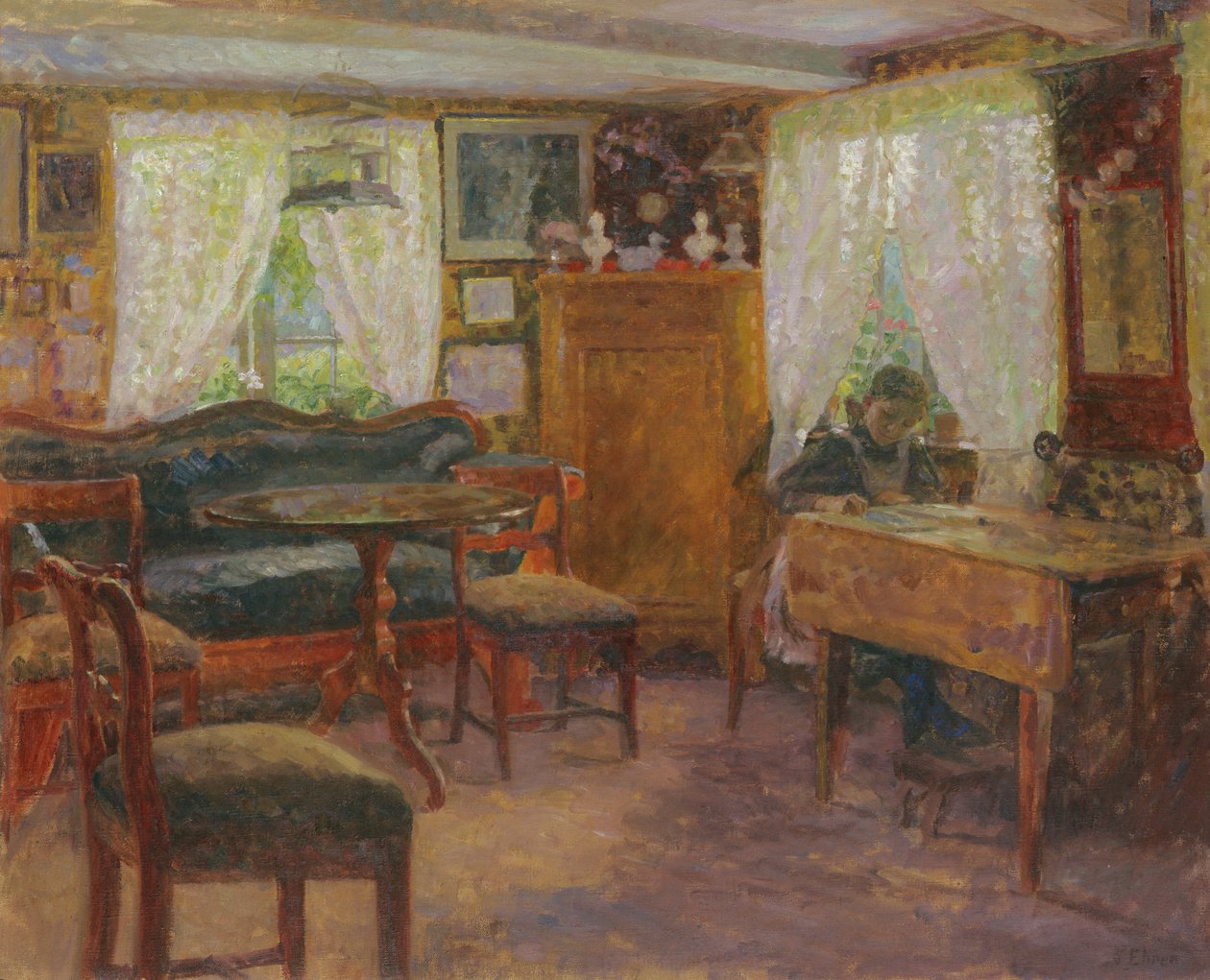 Vardagsrum i Finkenwerder av Julius August Friedrich Theodor von Ehren