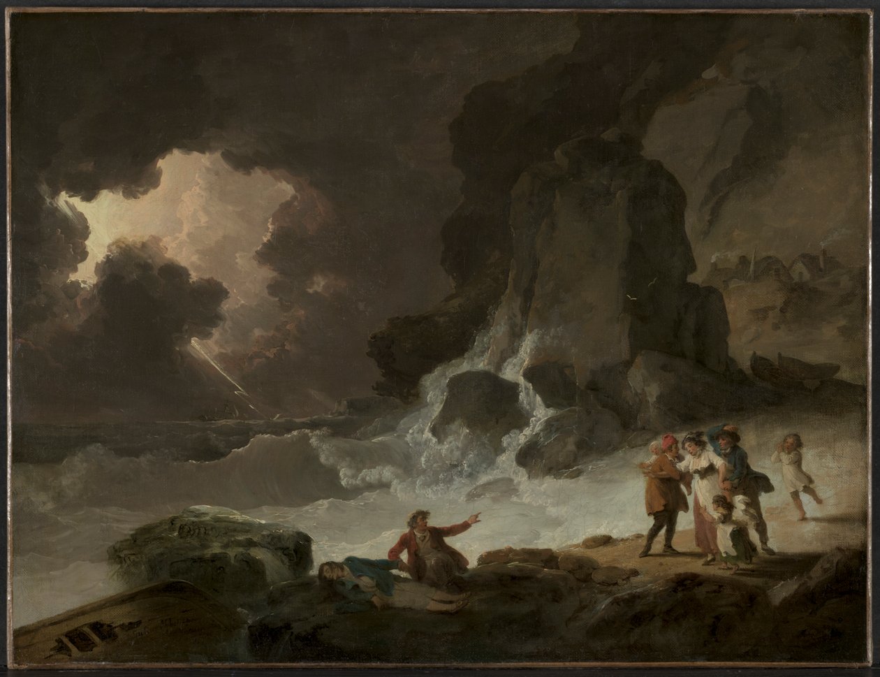 En storm bakom Isle of Wight av Julius Caesar Ibbetson