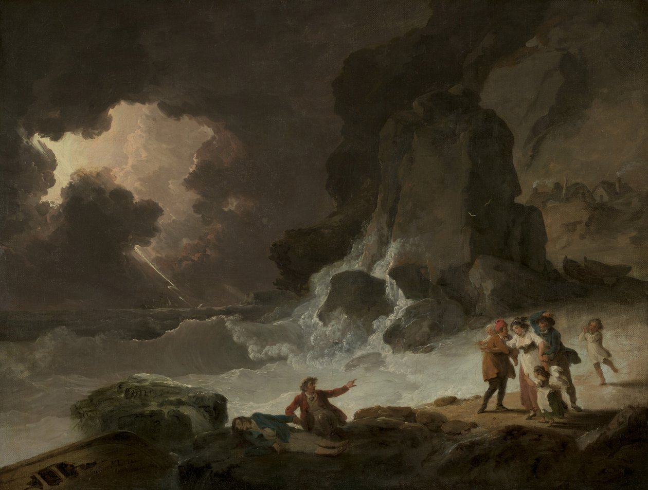 En storm bakom Isle of Wight, 1790-talet av Julius Caesar Ibbetson