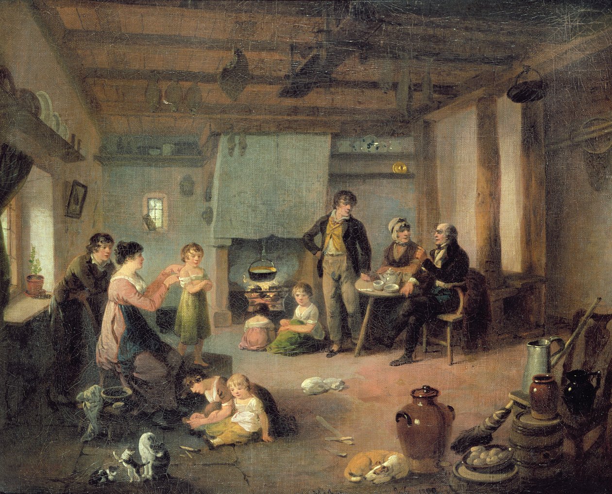 Målarens familj i Masham av Julius Caesar Ibbetson