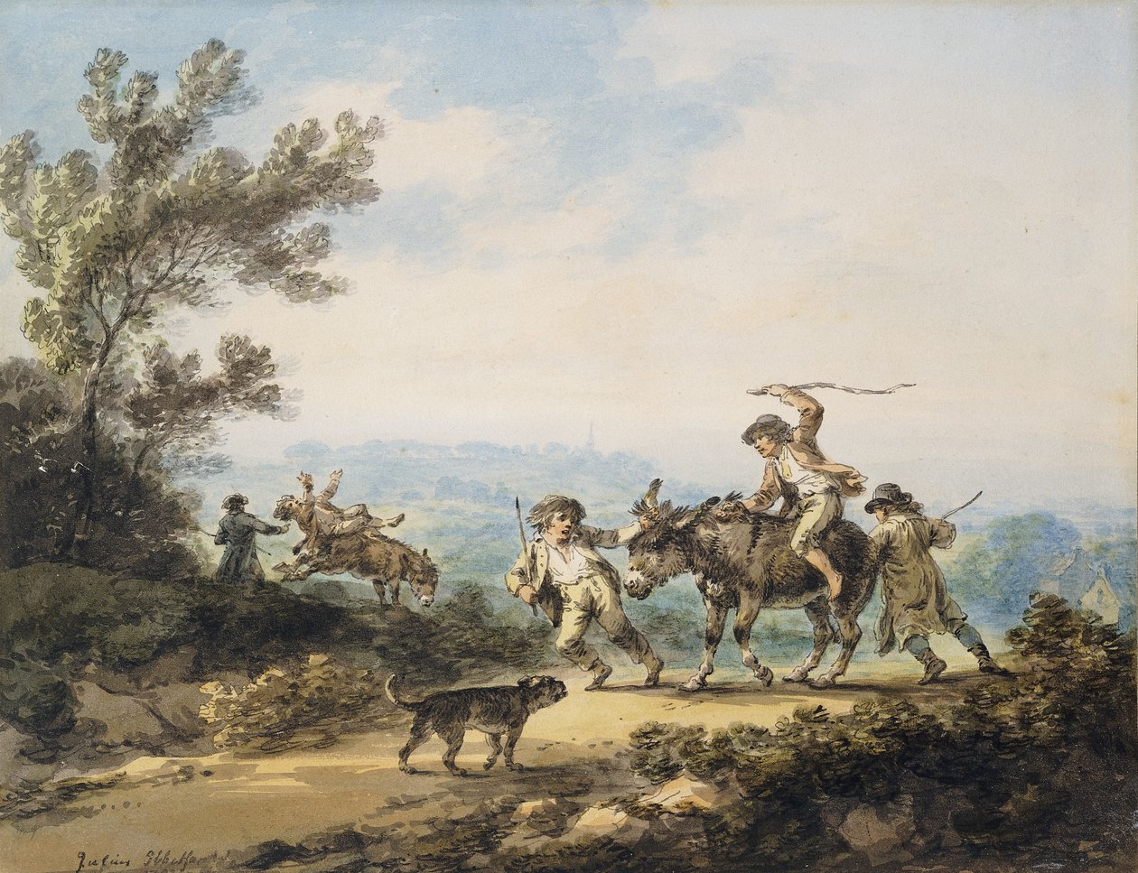Den motstridiga åsnan, 1798 av Julius Caesar Ibbetson