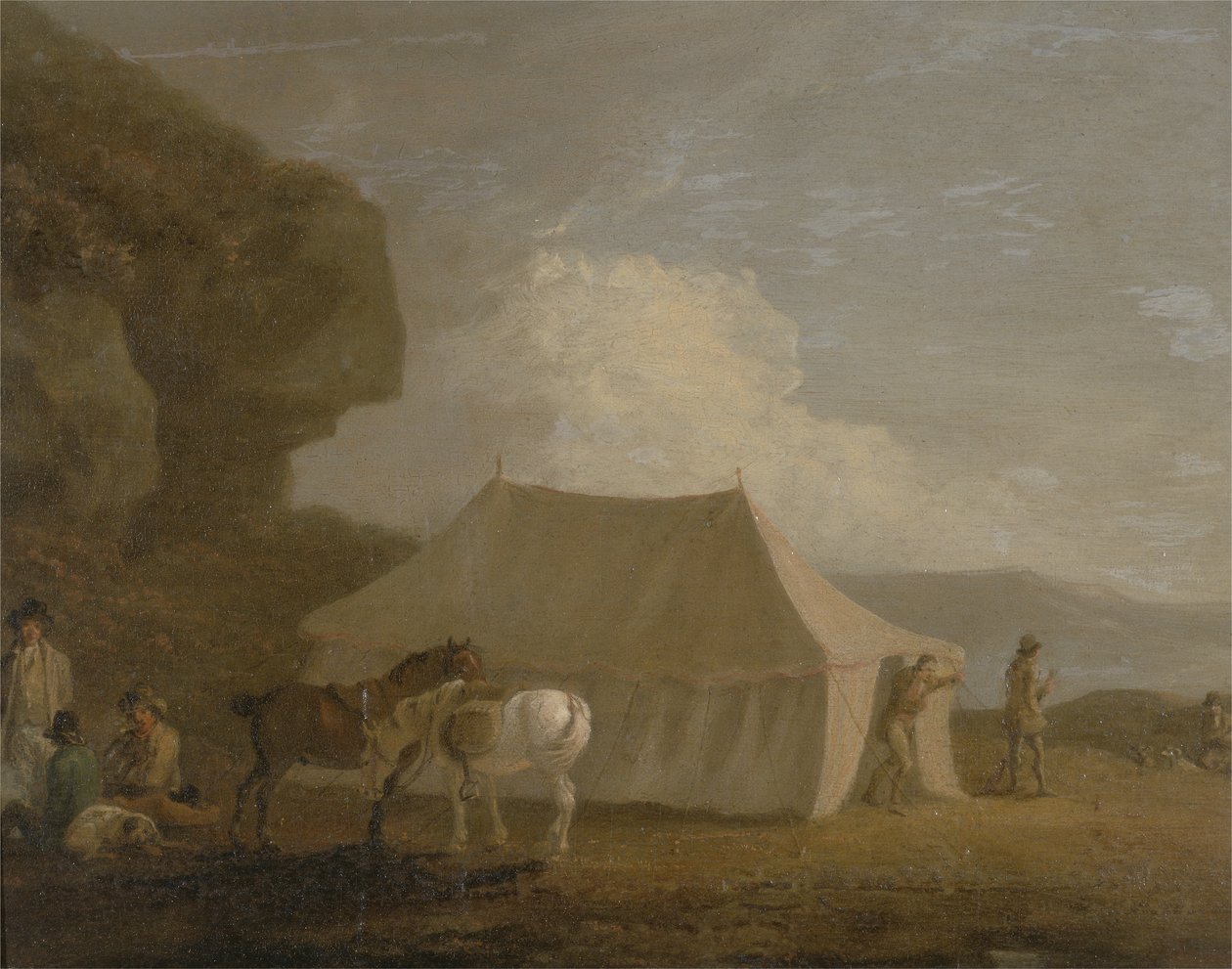 The Shooting Party (olja på duk) av Julius Caesar Ibbetson