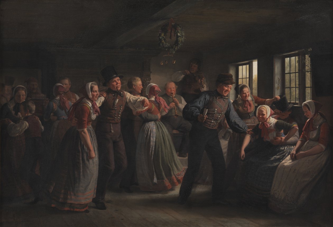 En countrydans i Hedebodistriktet, Själland av Julius Exner
