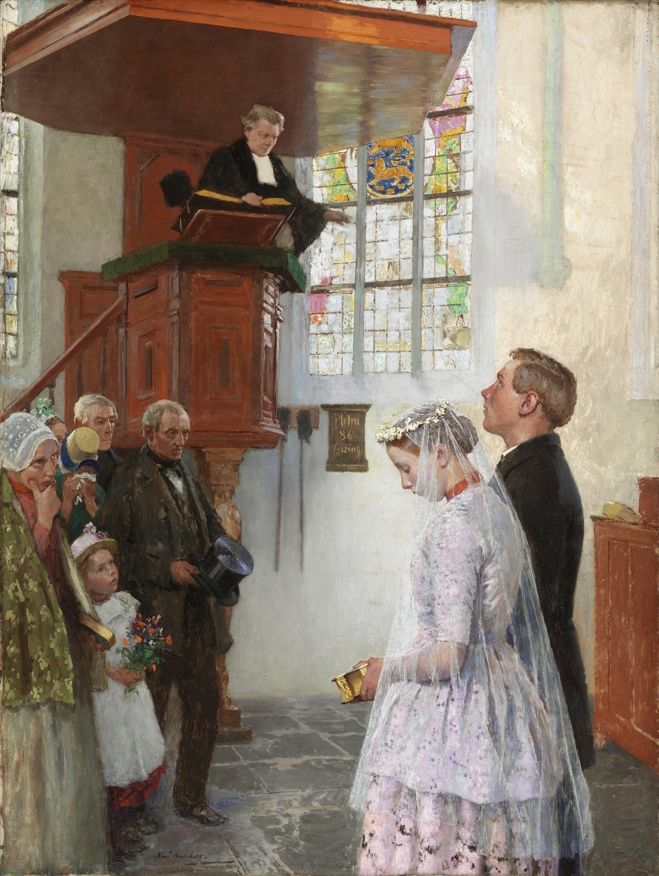 Bröllopet, ca 1900 av Julius Gari Melchers