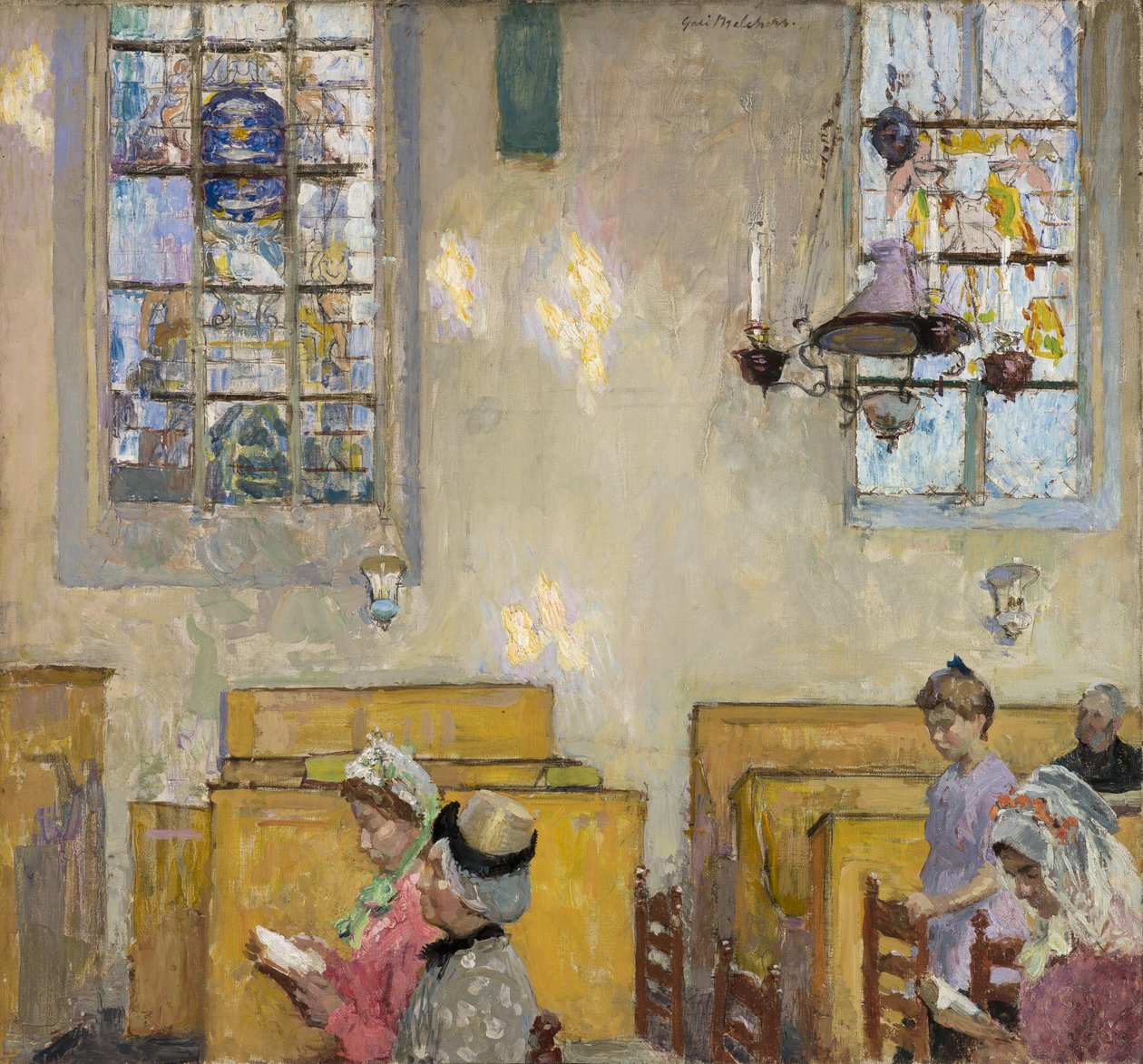 Vesper, ca 1910 (olja på duk) av Julius Gari Melchers